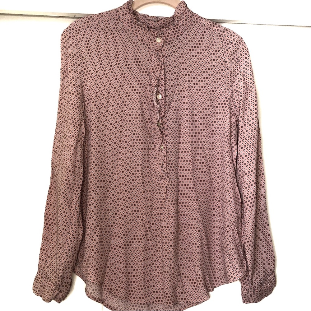 GAP: long sleeve woman’s flowy blouse. Pink